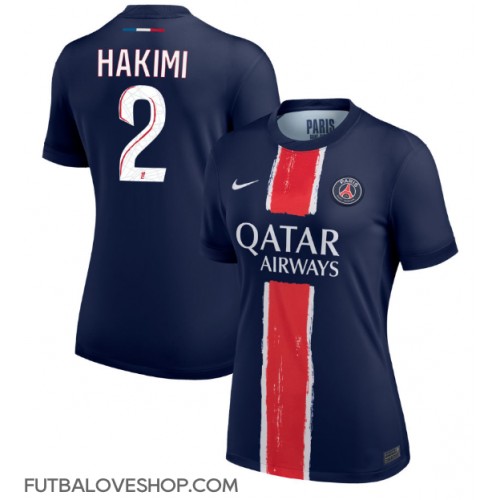 Dres Paris Saint-Germain Achraf Hakimi #2 Domáci pre Ženy 2024-25 Krátky Rukáv